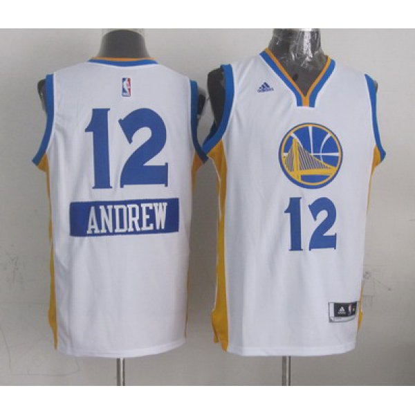 Golden State Warriors #12 Andrew Bogut Revolution 30 Swingman 2014 Christmas Day White Jersey