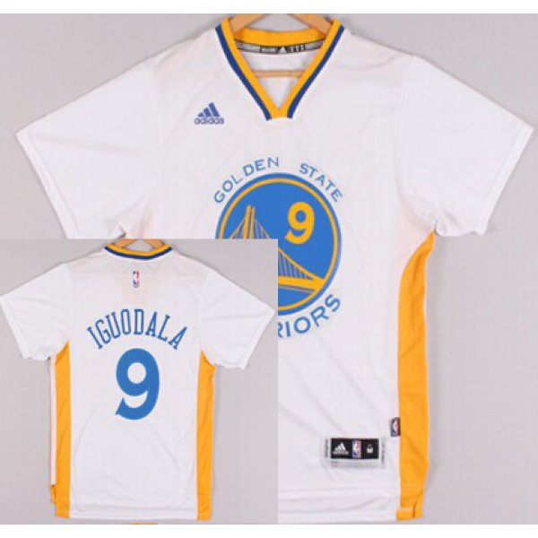 Golden State Warriors #9 Andre Iguodala Revolution 30 Swingman 2014 New White Short-Sleeved Jersey