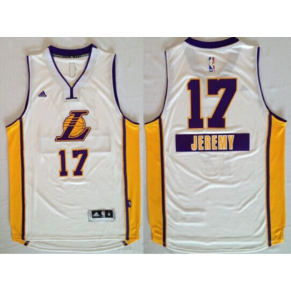 Los Angeles Lakers #17 Jeremy Lin Revolution 30 Swingman 2014 Christmas Day White Jersey