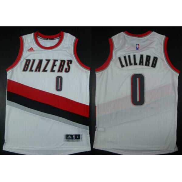 Portland Trail Blazers #0 Damian Lillard Revolution 30 Swingman 2014 New White Jersey