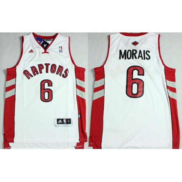 Toronto Raptors #6 Carlos Morais Revolution 30 Swingman White Jersey