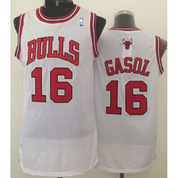 Chicago Bulls #16 Pau Gasol White Swingman Jersey