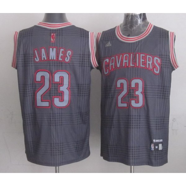 Cleveland Cavaliers #23 LeBron James Gray Shadow Jersey