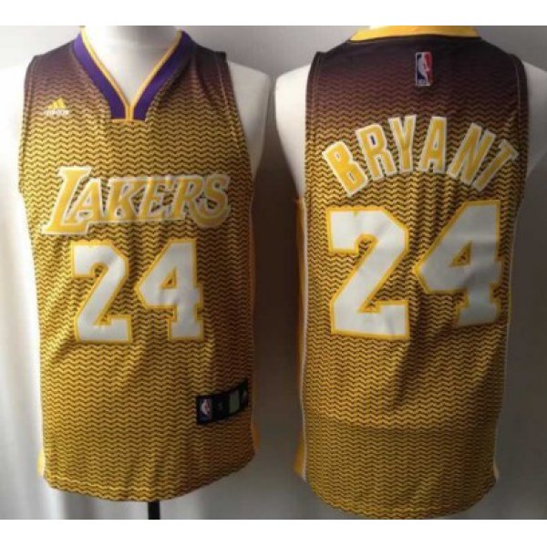 Los Angeles Lakers #24 Kobe Bryant Yellow Resonate Fashion Jersey