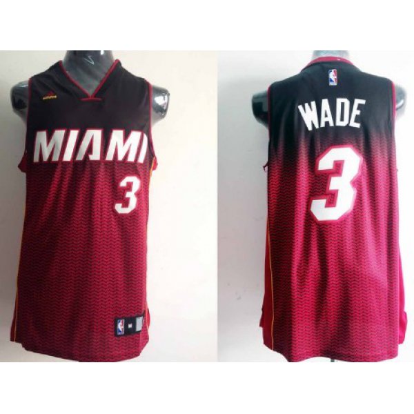 Miami Heat #3 Dwyane Wade Black/Red Resonate Fashion Jersey