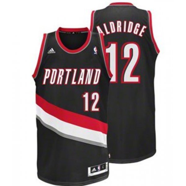 Portland Trail Blazers #12 LaMarcus Aldridge Black Swingman Jersey