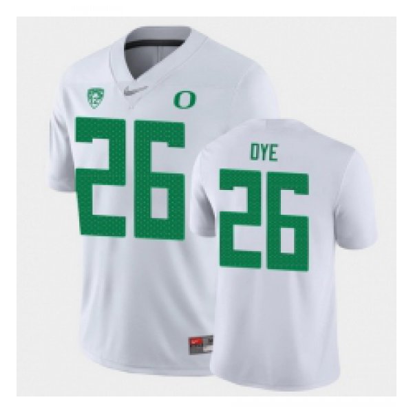 Men Oregon Ducks Travis Dye Game White College Football Jersey