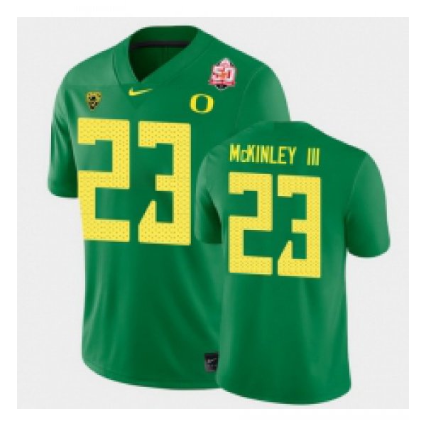 Men Oregon Ducks Verone Mckinley Iii 2021 Fiesta Bowl Green Game Jersey 0A