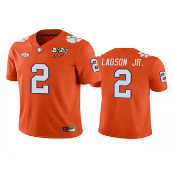 Men's Clemson Tigers #2 Frank Ladson Jr. Orange 2020 National Championship Game Jersey