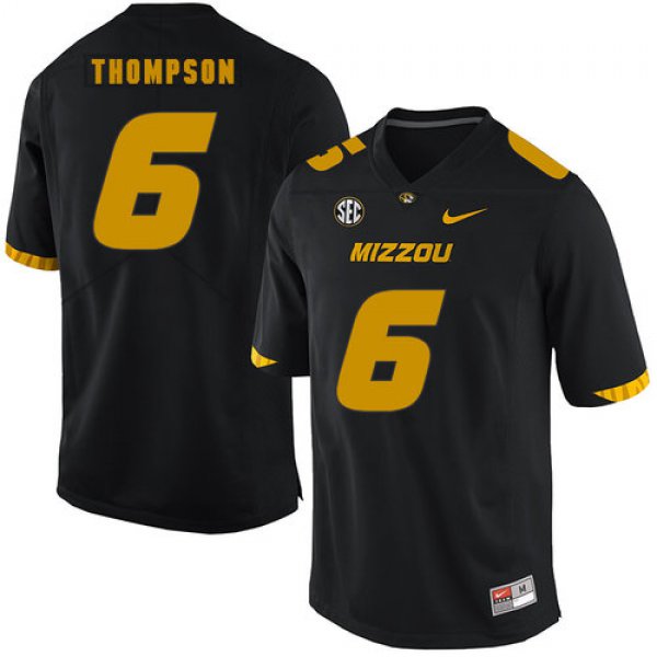 Missouri Tigers 6 Khmari Thompson Black Nike College Football Jersey