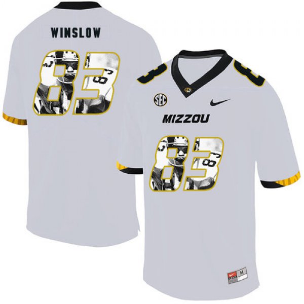 Missouri Tigers 83 Kellen Winslow White Nike Fashion College Football Jersey