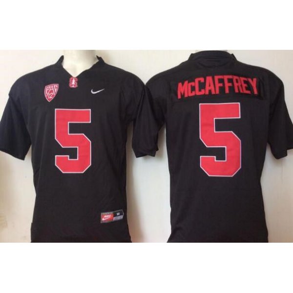 Men's Stanford Cardinals #5 Christian McCaffrey Black Stitched College Football Nike NCAA Jersey