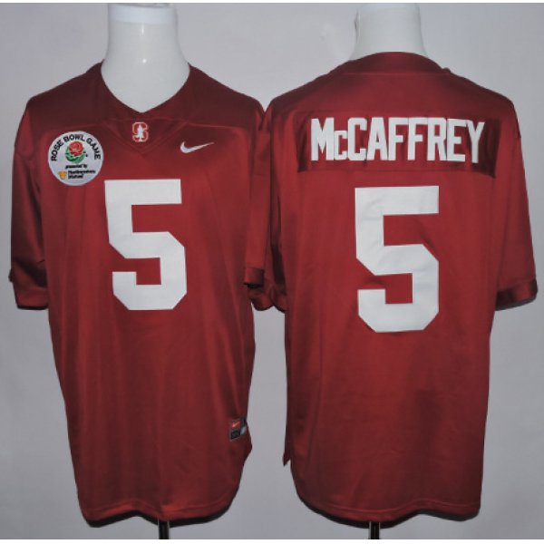 Stanford Cardinal 5 Christian McCaffrey Red 2016 Rose Bowl Jersey