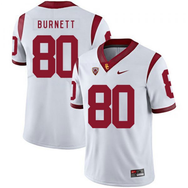 USC Trojans 80 Deontay Burnett White College Football Jersey