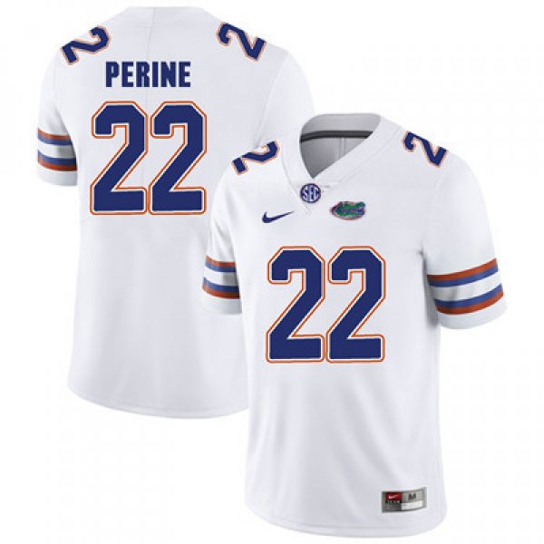 Florida Gators White #22 Lamical Perine Football Player Performance Jersey