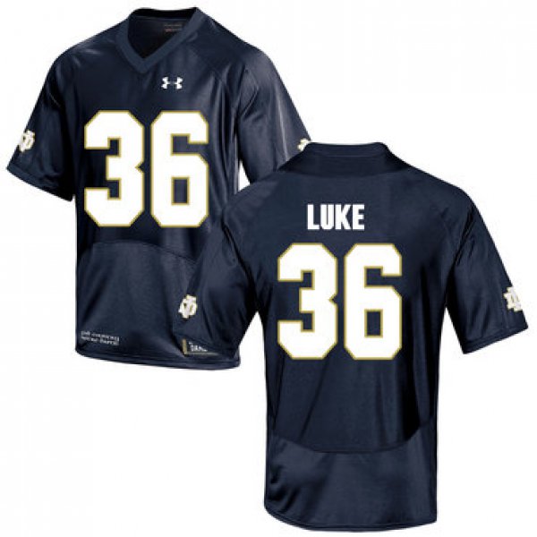 Notre Dame Fighting Irish 36 Cole Luke Navy College Football Jersey