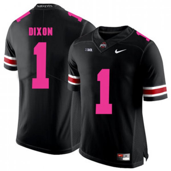 Ohio State Buckeyes 1 Johnnie Dixon Black 2018 Breast Cancer Awareness College Football Jersey