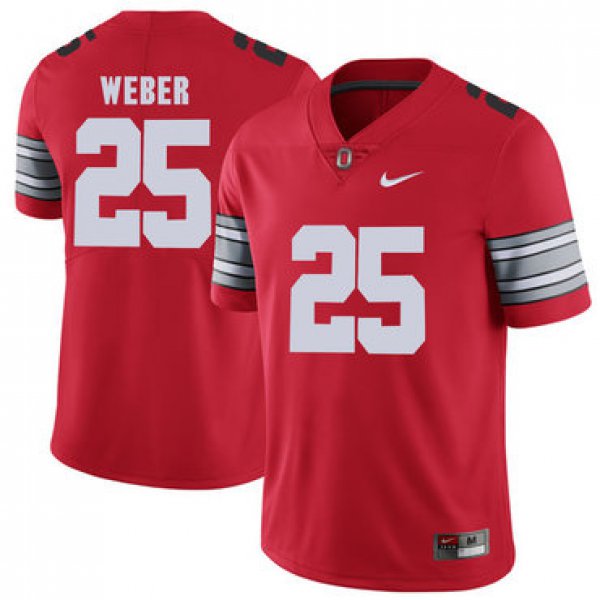 Ohio State Buckeyes 25 Mike Weber Red 2018 Spring Game College Football Limited Jersey