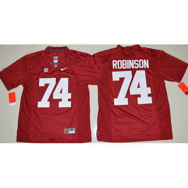 Men's Alabama Crimson Tide #74 Cam Robinson Red Limited Stitched College Football Nike NCAA Jersey