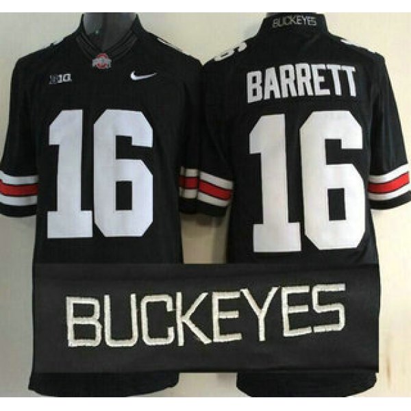 Ohio State Buckeyes #16 J.T. Barrett Black 2015 College Football Nike Limited Jersey