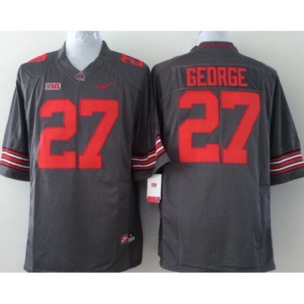 Ohio State Buckeyes #27 Eddie George 2014 Gray Limited Jersey