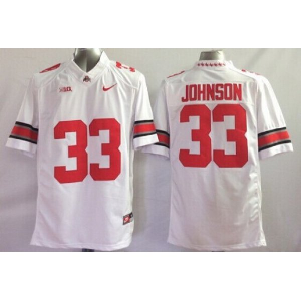 Ohio State Buckeyes #33 Pete Johnson 2014 White Limited Jersey