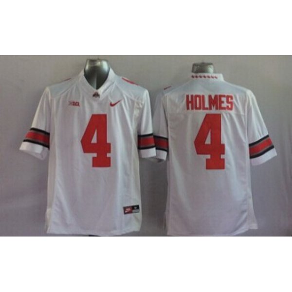 Ohio State Buckeyes #4 Santonio Holmes 2014 White Limited Jersey