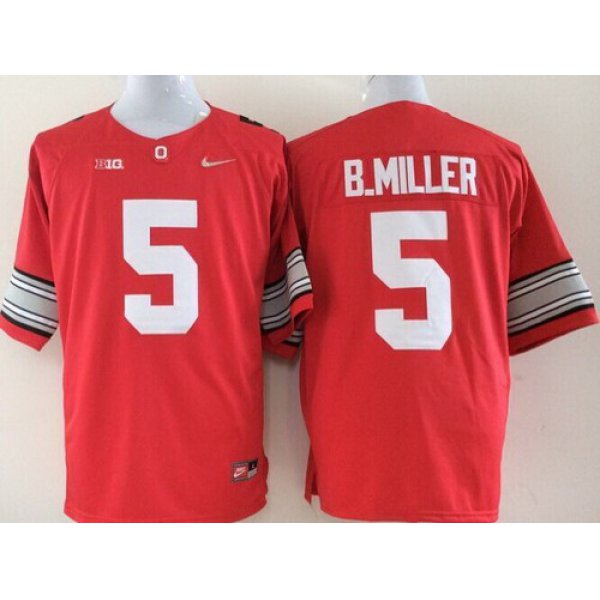 Ohio State Buckeyes #5 Baxton Miller 2015 Playoff Rose Bowl Special Event Diamond Quest Red Jersey