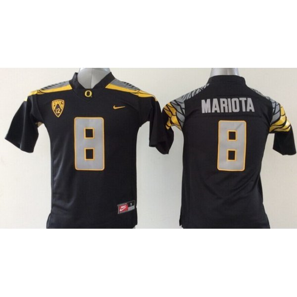 Oregon Duck #8 Marcus Mariota 2014 Black Limited Jersey