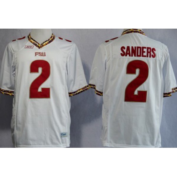 Florida State Seminoles #2 Deion Sanders 2013 White Jersey