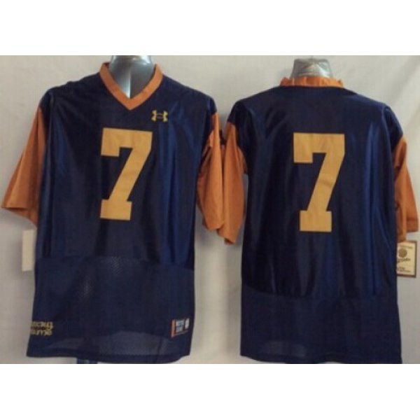 Notre Dame Fighting Irish #7 William Fuller 2014 Blue With Yellow Jersey