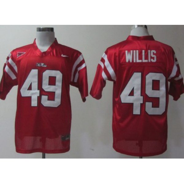 Ole Miss Rebels #49 Patrick Willis Red Jersey