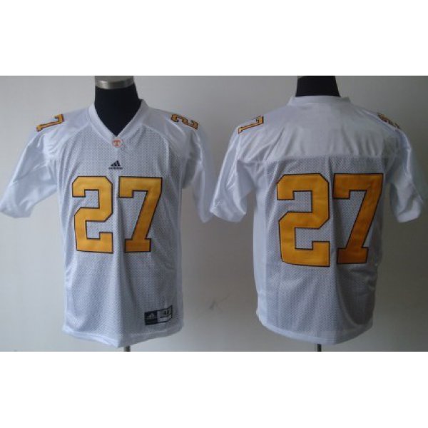 Tennessee Volunteers #27 Arian Foster White Jersey