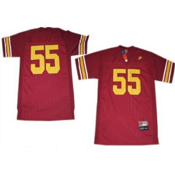 USC Trojans #55 Junior Seau Red Jersey