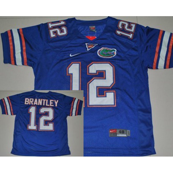 Florida Gators #12 John Brantley Blue Jersey
