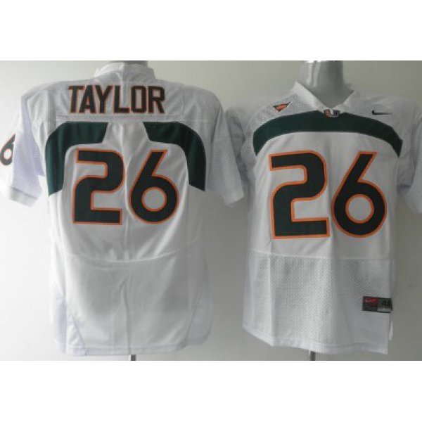 Miami Hurricanes #26 Taylor White Jersey