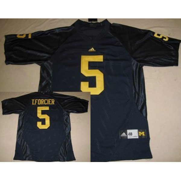 Michigan Wolverines #5 T.FORCIER Navy Blue Jersey