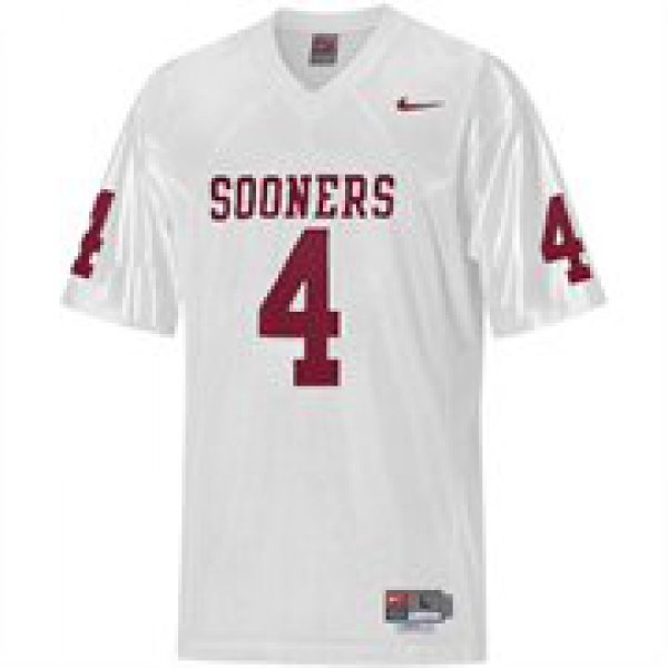 Oklahoma Sooners #4 White Jersey