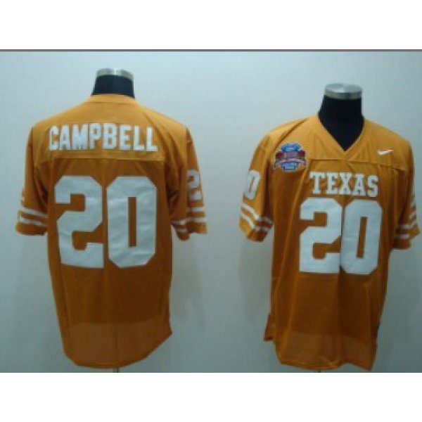 Texas Longhorns #20 Campbell Orange Jersey
