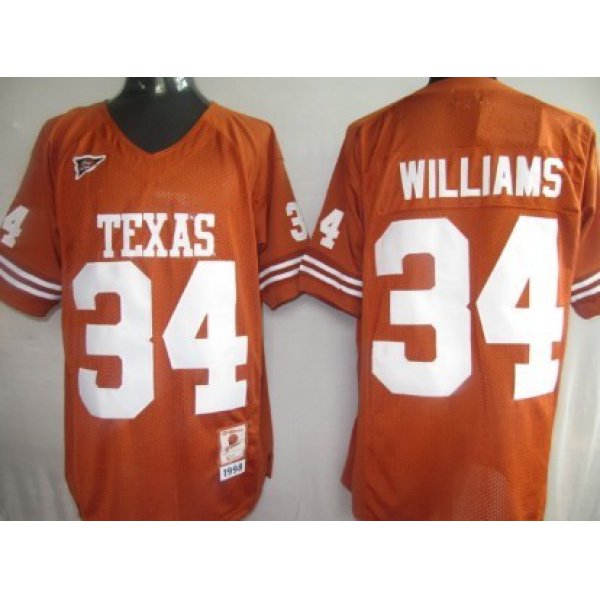 Texas Longhorns #34 Williams Orange Jersey