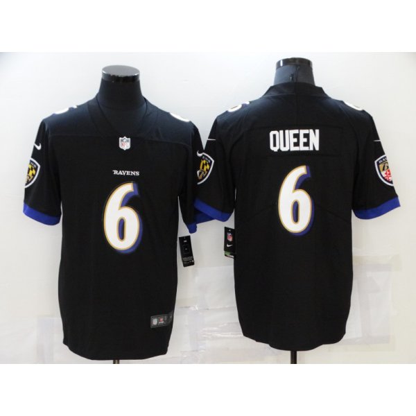 Men's Baltimore Ravens #6 Patrick Queen Black 2021 Vapor Untouchable Stitched NFL Nike Limited Jersey
