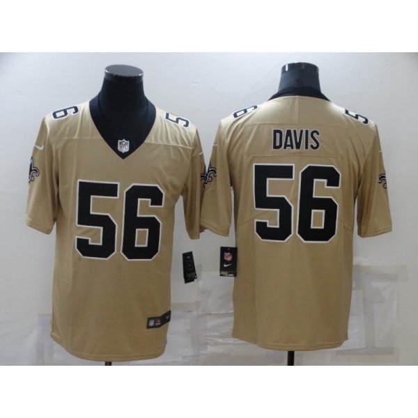 Men's New Orleans Saints #56 Demario Davis Gold 2019 Inverted Legend Stitched NFL Nike Limited Jersey