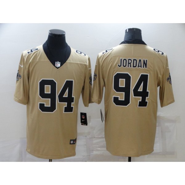 Men's New Orleans Saints #94 Cameron Jordan Gold 2019 Inverted Legend Stitched NFL Nike Limited Jersey