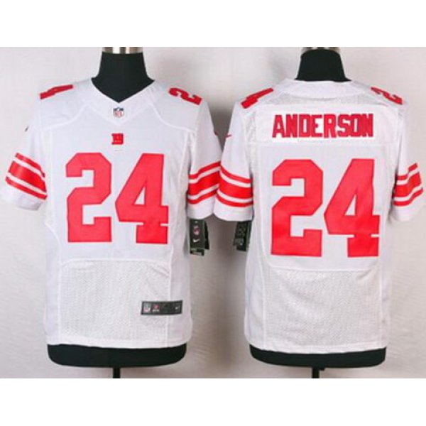 Men's New York Giants #24 Ottis Anderson White Retired Player NFL Nike Elite Jersey