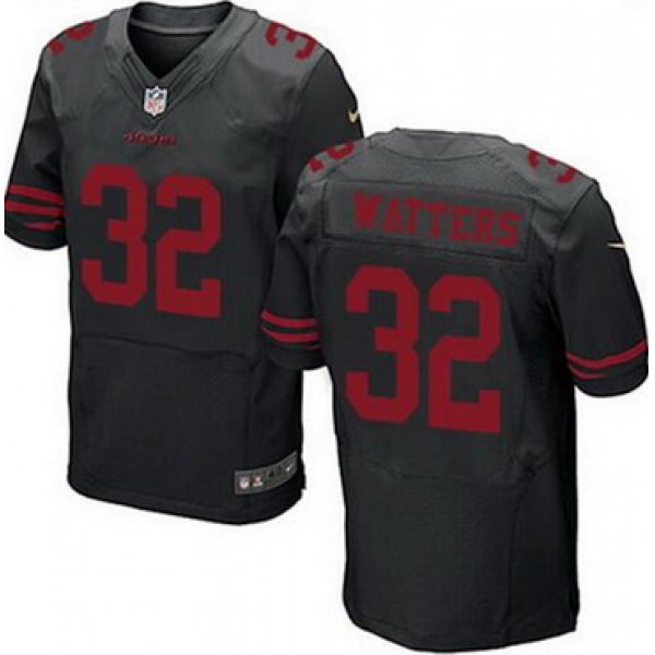 Men's San Francisco 49ers #32 Ricky Watters Black Retired Player 2015 NFL Nike Elite Jersey