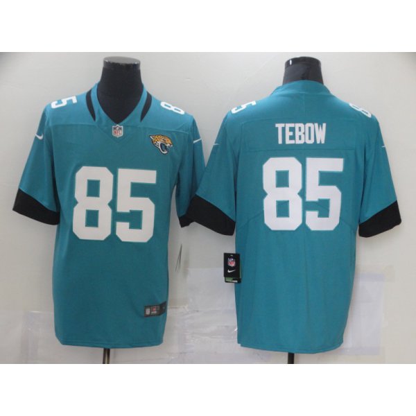 Men Jacksonville Jaguars 85 Tebow Green Nike Vapor Untouchable Limited 2021 NFL Jersey