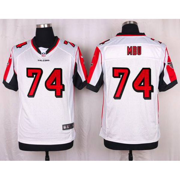 Men's Atlanta Falcons #74 Joey Mbu White Road NFL Nike Elite Jersey