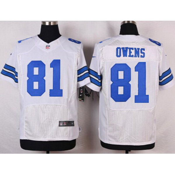 Men's Dallas Cowboys #81 Terrell Owens White Retired Player NFL Nike Elite Jersey
