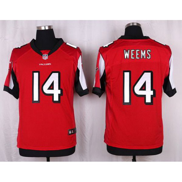 Men's Atlanta Falcons #14 Eric Weems Red Team Color NFL Nike Elite Jersey