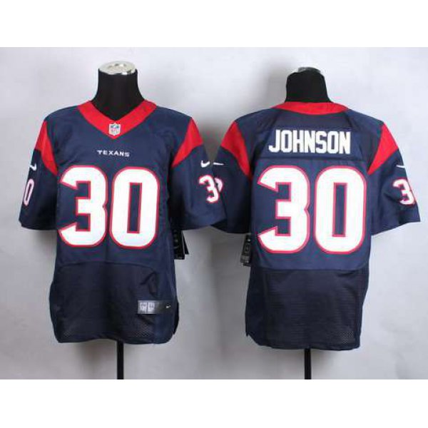 Men's Houston Texans #30 Kevin Johnson Nike Navy Blue Elite Jersey